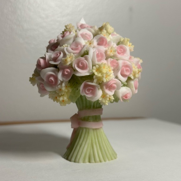 Thank You Porcelain Flower Bouquet Seraphim Classics Roman Inc Heaven on Earth - Picture 4 of 5